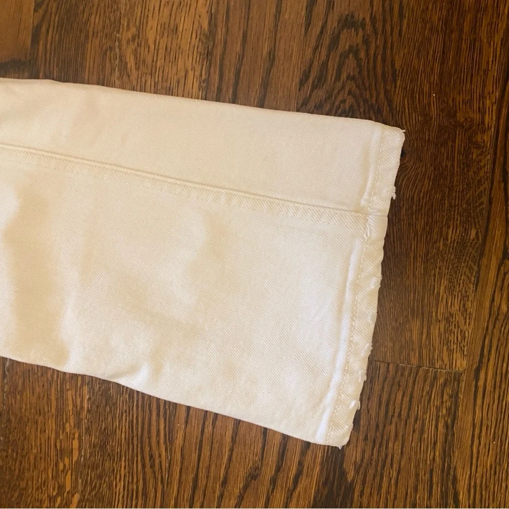 Zara TRF High Rise Stove Pipe Jeans, Oyster White, sz 26, US 2 - Picture 6 of 8